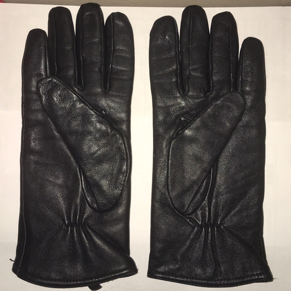 Genuine Black Leather Thinsulate Lined Gloves - Picture 1 of 5